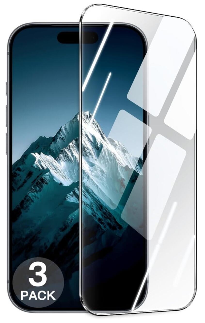 JETech iPhone 17 Pro Max 6.9" 9H+ Tempered Glass Protector 3-Pack NEW